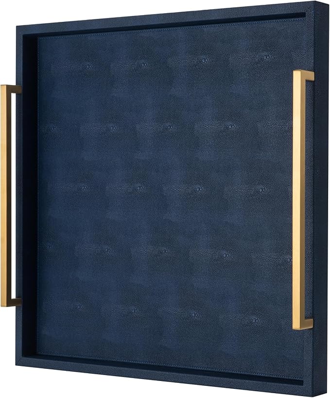 Large Navy Blue Decorative Tray by XIGEXIGE