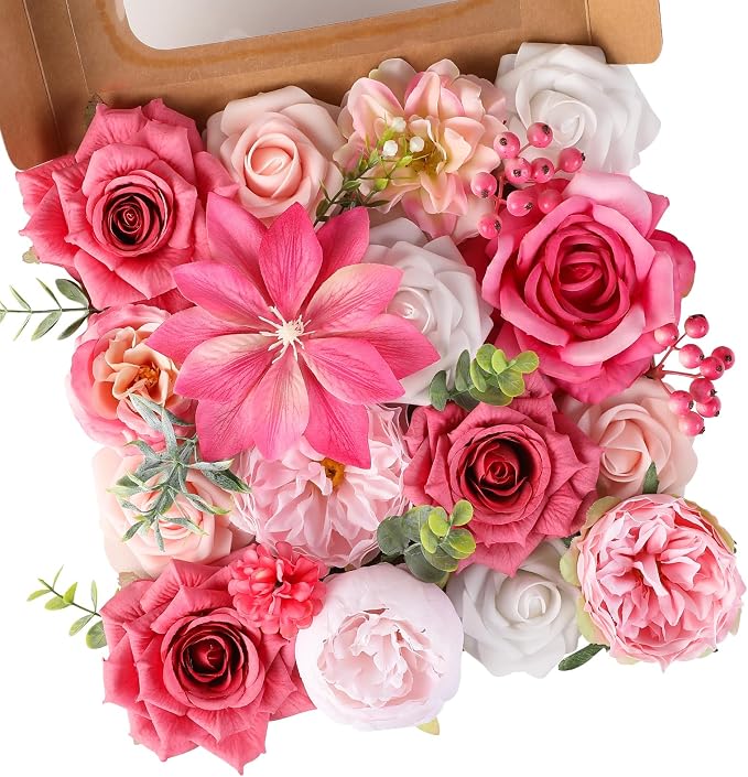 Artificial Flowers Fake Rose Flowers Dahlia by FloweroyalCrafts