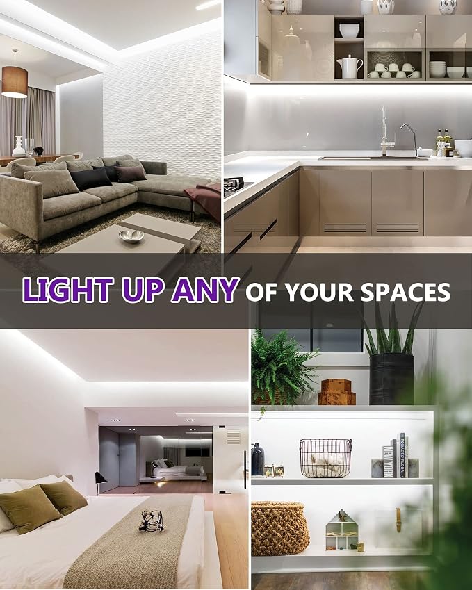 HitLights COB LED Strip Lights Cool White 5000K, 16.4ft 24V Tape, UL Listed | - Image 6