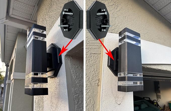 iMBAPrice IMBA-8161-BK Vertical Siding Lamp Octagon Mounting Kit - Image 3