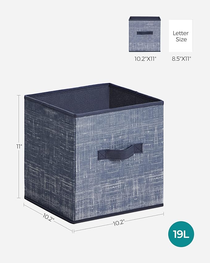 SONGMICS Storage Cubes, 11-Inch Foldable Closet Organizers | Non-Woven Fabric - Image 4