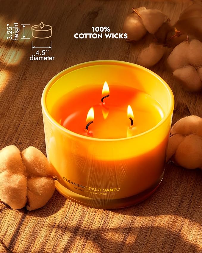 Luxury Palo Santo Candle | Large 3 Wick Jar Candle | Up to 50 Hours Burning - Image 5