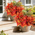 18 Pcs Artificial Fall Flowers for Outdoors Fake Plants Fall Decor, Faux Plants by Cherica