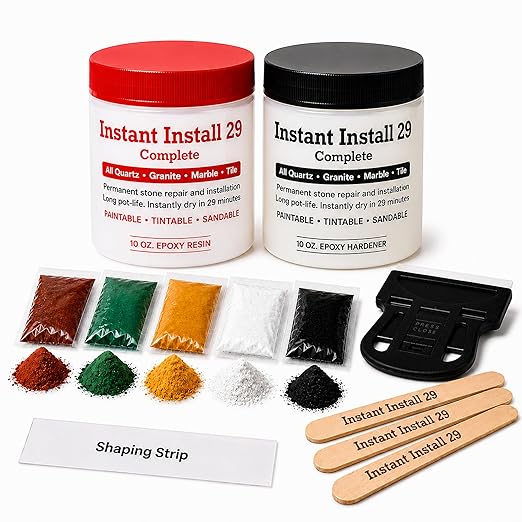 II29 Complete 20 oz. Stone Kit. Chips, Rebuilds. EZ-Tint 5-Pack by Epox-Sci
