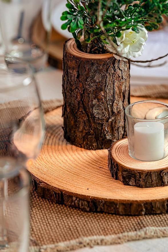 Set of 10 Large Wood Slices – Rustic Wooden Rounds - Image 4