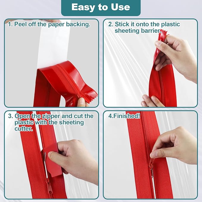10 Ft Dust Barrier Poles, 4 Pack Dust Containment Poles - Image 6