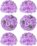 BLOSMON Artificial Flower Balls Centerpieces 6 Pcs 11.8" Lilac Fake Flowers by Blosmon