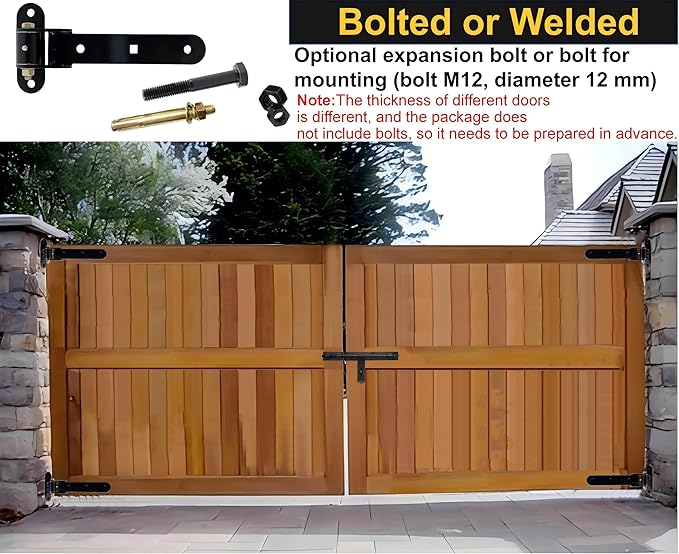 13" Heavy Duty Strap Gate Hinges, 900LBS Load Capacity, Thickened Solid Steel | - Image 7