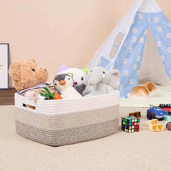 MiniArk Large Storage Baskets for Organizing, Baby Nursery, Toy Bins Box - Image 5