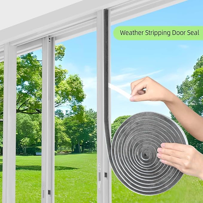 Felt Pile Weather Stripping for Doors, Self Adhesive Draft Blocker, Dust - Image 5