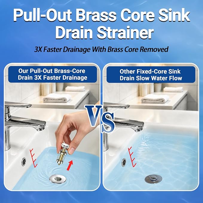 Sink Stopper Hair Catcher, Pop-up Sink Drain Strainer - Image 4