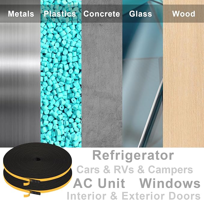 Thin Foam Tape, Windows & Small Gaps, Blocks Draft, Strong Adhesive | Reduces - Image 7
