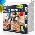 12 x 9 Ft Drop Cloths – Plastic Sheeting & Painters Plastic Tarps by Tapix
