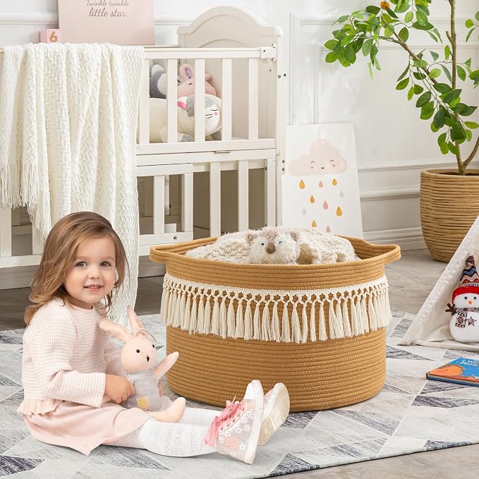 KAKAMAY Large Blanket Basket - Image 5