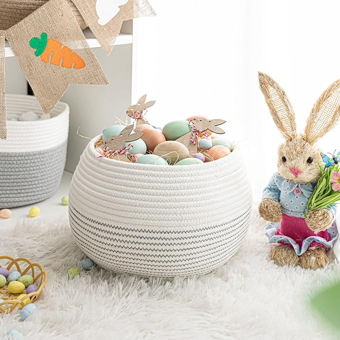 Goodpick Round Woven Rope Storage Basket - Image 2