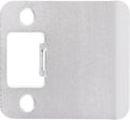 Round Corner Extended Lip Strike Plate, 2-1/4" x 2", Satin Chrome by StoneHarborHardware