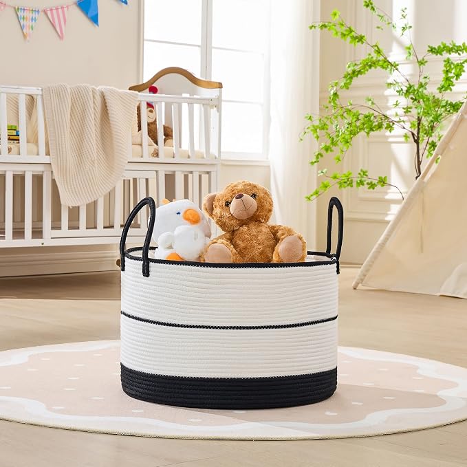 KAKAMAY Large Blanket Basket - Image 2