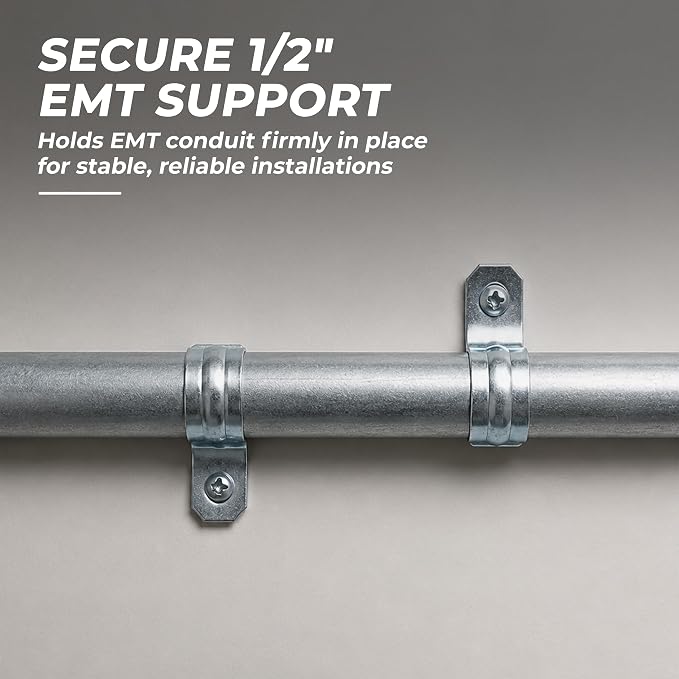 Heavy Duty Pipe Strap Zinc-Plated Steel EMT Conduit Clamps - Image 5