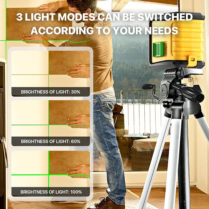 Self Leveling Laser Level with Tripod, DEGLASERS Green Cross Line Laser Level - Image 4