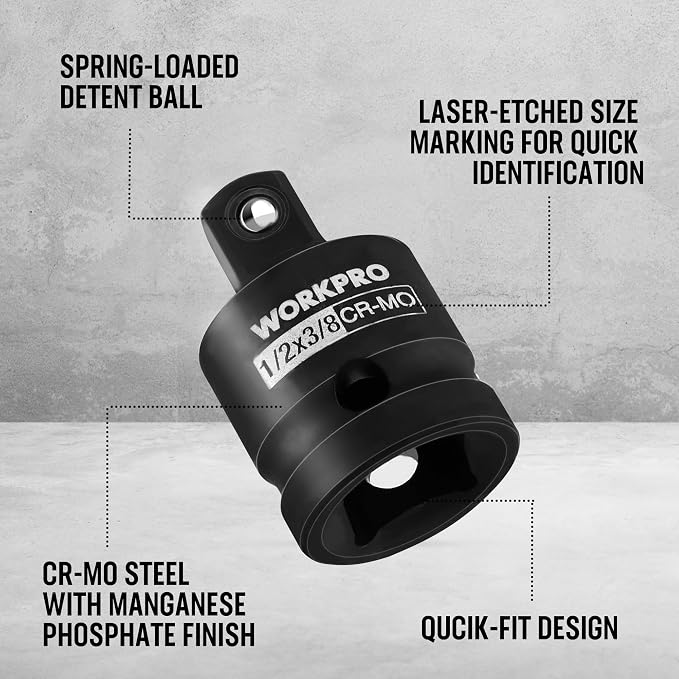 WORKPRO 10-Piece Impact Socket Adapter Set - Image 3