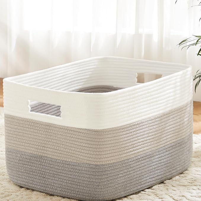 Artfeel Blanket Basket, Rectangle Woven Baskets by Artfeel