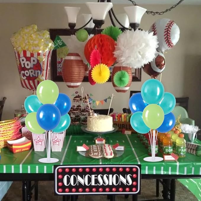 TONIFUL 4 Set Blue Cyan Green Balloon Stand Balloon Centerpieces - Image 5