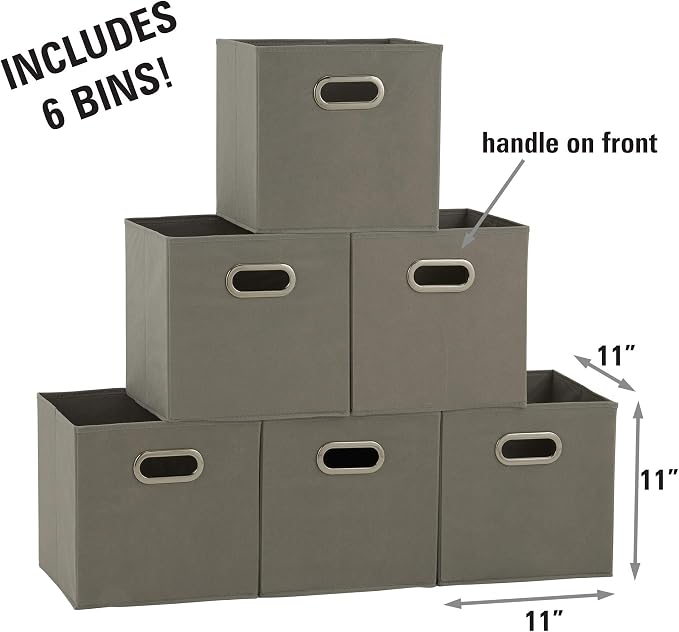 Household Essentials Fabric Storage Bins in Strong Poly‑Woven Fabric, Sturdy - Image 2
