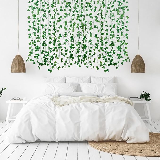 Freyalife Fake Vines for Room Decor Artificial Ivy Leaves Hanging Greenery - Image 5