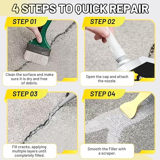 Concrete Crack Filler, 1.5LB Waterproof Self Leveling Cement Crack Filler | - Image 5