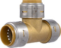 SharkBite Max 1 Inch Tee, Push to Connect Brass Plumbing Fitting, PEX Pipe by SharkBite