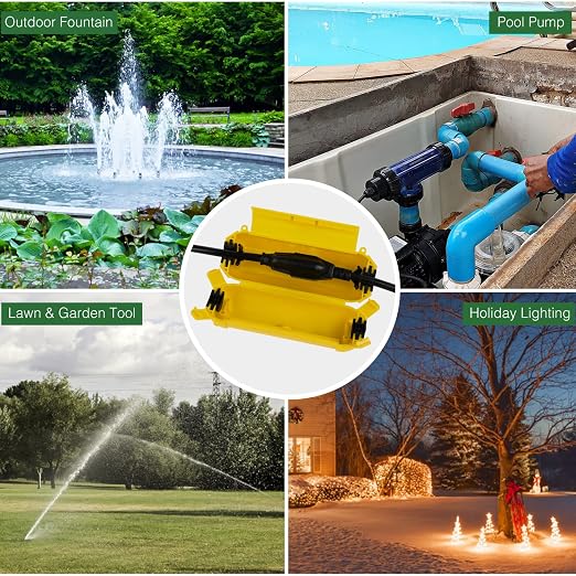 3 Pack Outdoor Extension Cord Waterproof Cover, - Image 8