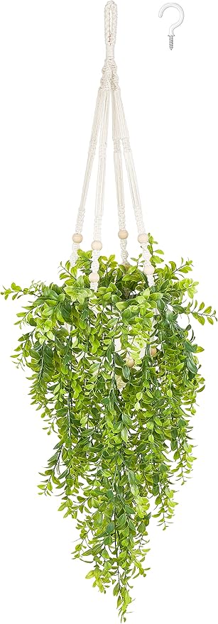 Mkono Fake Hanging Plant, Artificial Hanging Plants by Mkono