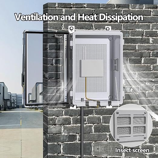 ABS Electrical Junction Box, Ventilated Design, Cable Grommets, IP65 Waterproof - Image 2