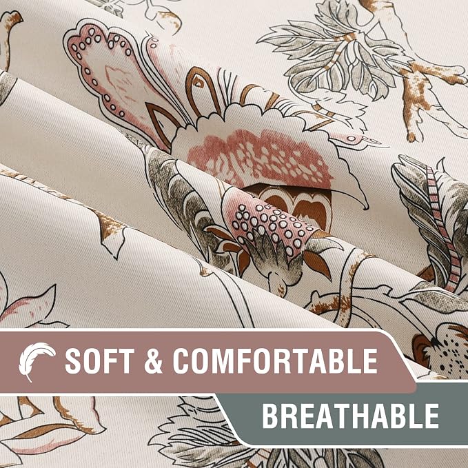 H.VERSAILTEX Blackout Curtains 108 Inch Length 2 Panels Set Floral Print - Image 5