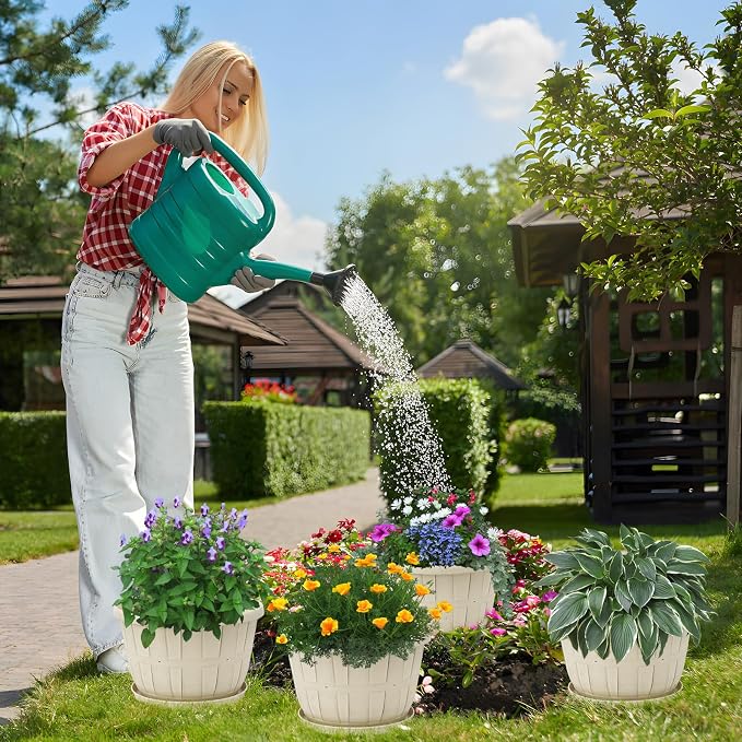 Quarut 12 Inch 4 Pack Large Planters Pot - Image 6