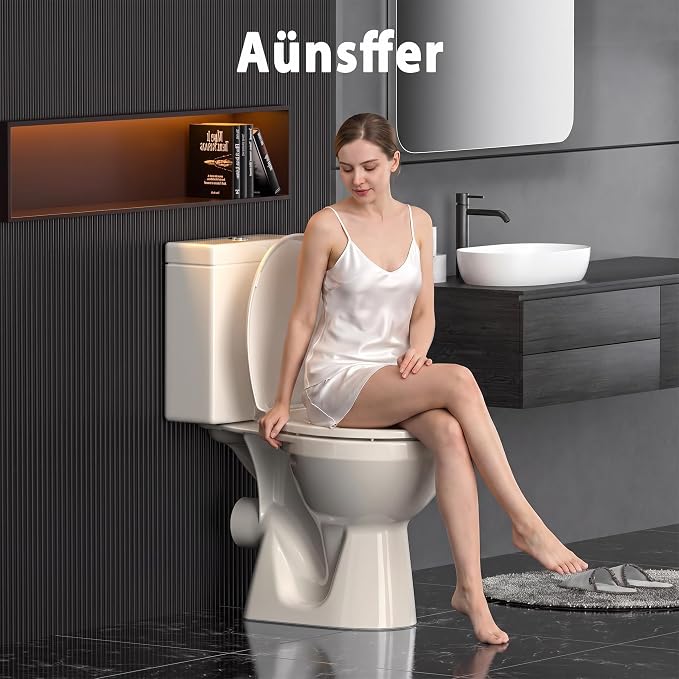 Almond Round Toilet Seat, 16.5 x 14.1 Inch Premium PP Plastic Toilet Seat - Image 5