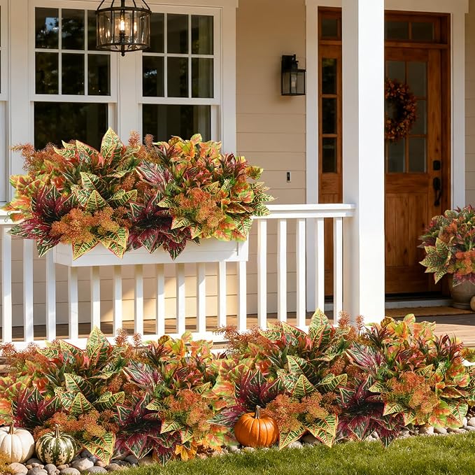 Fall Flowers Artificial for Outdoors, Fake Flowers Fall Greenery for Outside - Image 8