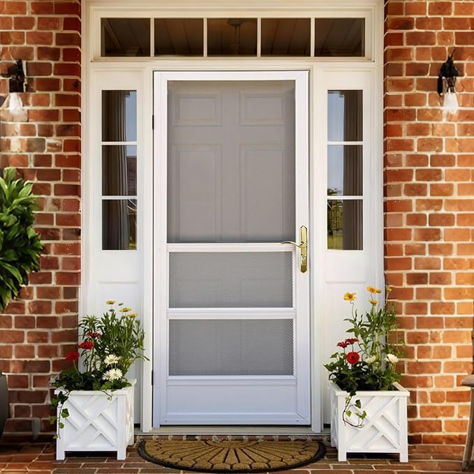 House Guard Brass Storm and Screen Door Handle Set - Image 8