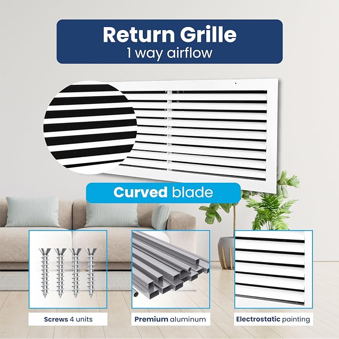 28x10 Aluminum Wall Ceiling Air Return Vent Cover HVAC Rustproof Grille - Image 4