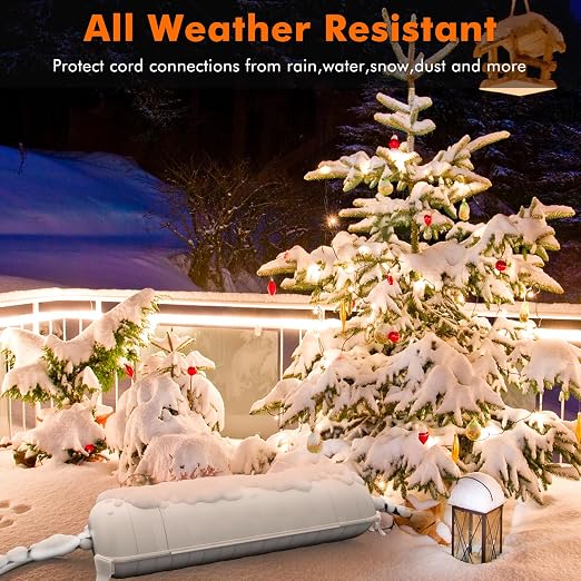 RESTMO 2 Pack Outdoor Extension Cord Cover, IP44 Waterproof Electrical Box | - Image 6