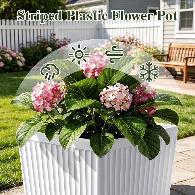 24" Tapered Tall Planters for Outdoor Plants - Image 5