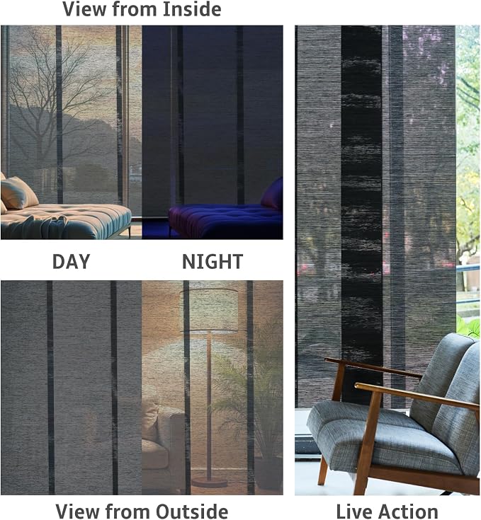 Replacement Fabric Panels for Sliding Glass Door, Fabric Only, Natural Woven - Image 6