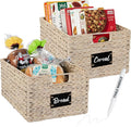 Best Choice Products Pantry Baskets Set of 2 16x12in Water Hyacinth Storage by Unknown