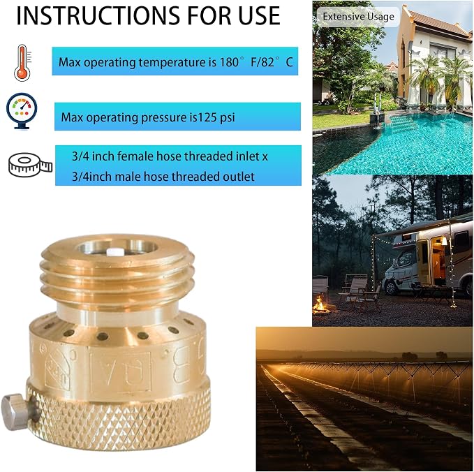 Xiny Tool 2 Pack Faucet Vacuum Breaker, 3/4 Inch Solid Brass Hose Bib Backflow - Image 4