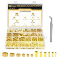 Siptenk 520PCS Brass Compression Sleeves Ferrules Inserts Fittings Kit | 6 by Siptenk