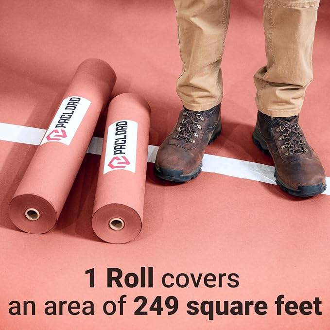 Floor Protection Paper 18" x 166' Red Rosin Paper Roll - Image 6