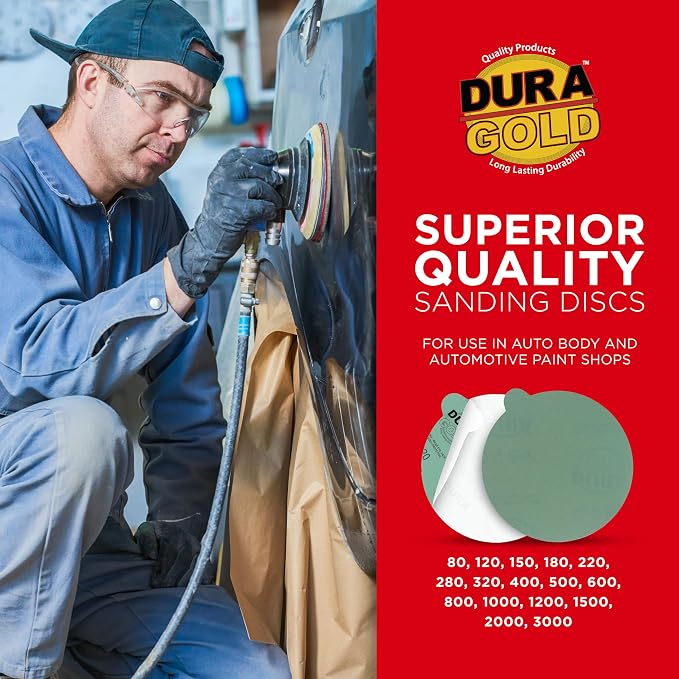 Dura-Gold Premium 6" Green Film PSA Sanding Discs - Image 4