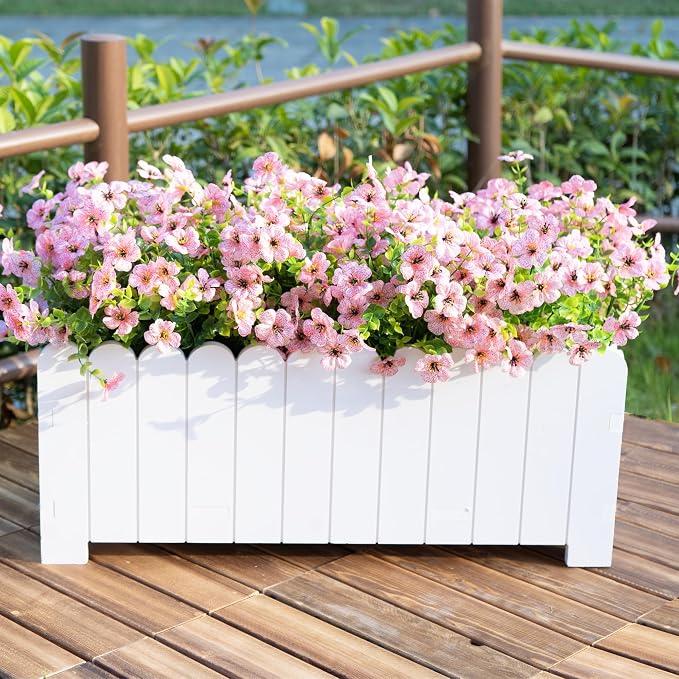 Artificial Fake Flowers Plants for Outdoors Spring Summer Decoration, Faux - Image 3