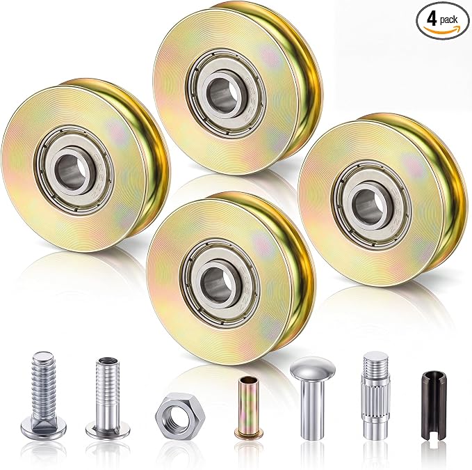 Therwen 4 Pcs 1-1/4 Inch Sliding Door Rollers Patio Roller Kit Sliding Wheels by Therwen