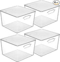 Vtopmart 4 Pack Extra Large Clear Stackable Storage Bins by Vtopmart